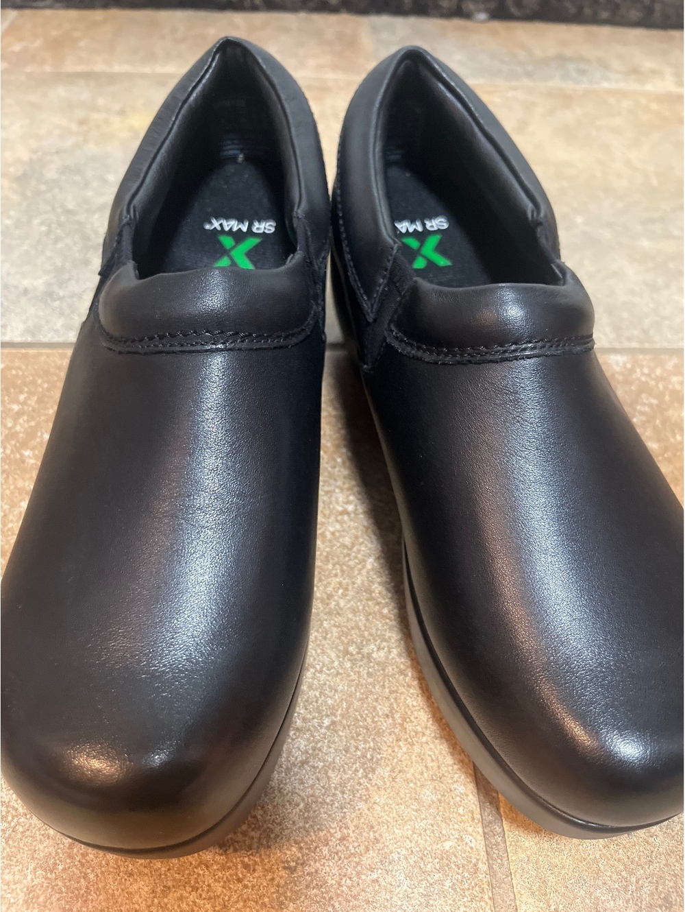 SR Max Black Slip-On Work Shoes with SSR Grip Technology